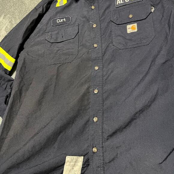 Carhartt CAT2 FR Flame Resistant Shirt Mens XL 59392 Hi Visibility Button ** - Picture 3 of 8